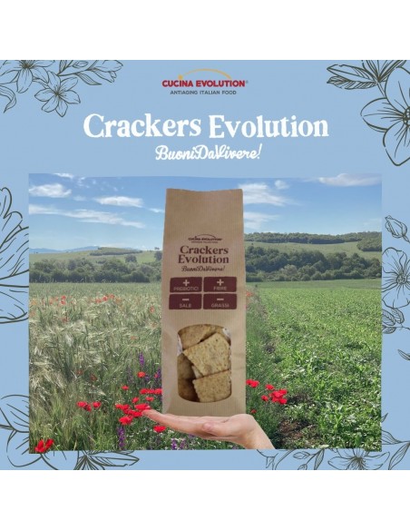 CRACKERS EVOLUTION CON ROSMARINO DA 200 g CRACKERS EVOLUTION CON ROSMARINO DA 200 g