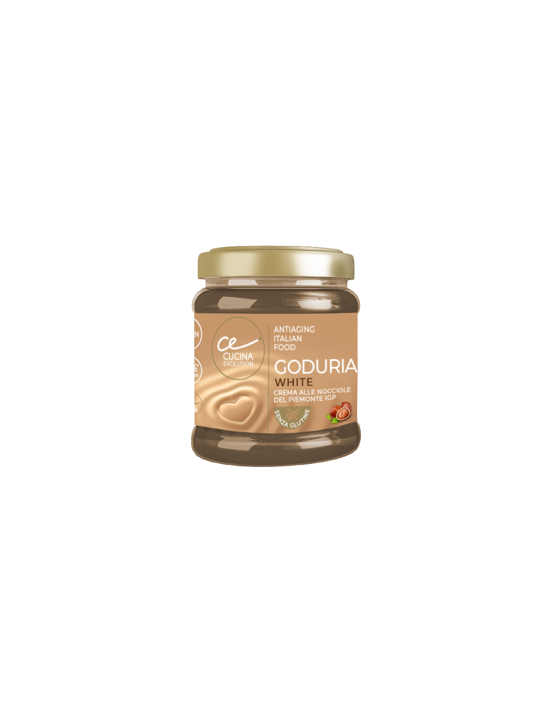 GODURIA WHITE– CREMA ALLE NOCCIOLE DEL PIEMONTE IGP DA 250 G - 1 GODURIA WHITE– CREMA ALLE NOCCIOLE DEL PIEMONTE IGP DA 250 G - 1