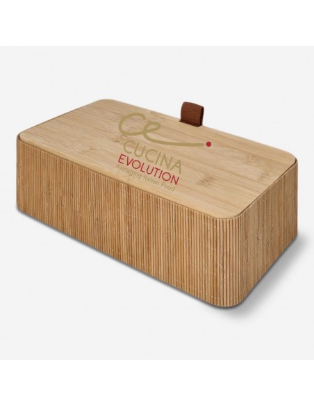 Scatola di Bambù con logo personalizzato da 27 cm  - 1