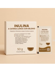 100 INULINE a Catena Lunga con Selenio - Integratore Alimentare a Base di Inulina e Selenio da 5 g  - 1